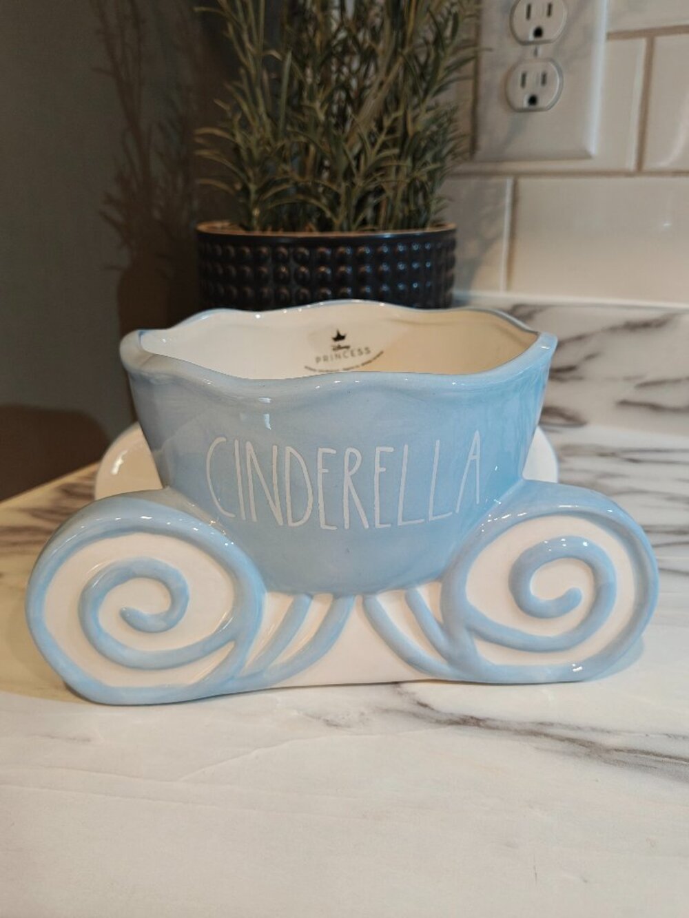 Rae Dunn Disney Cinderella Carriage Planter New